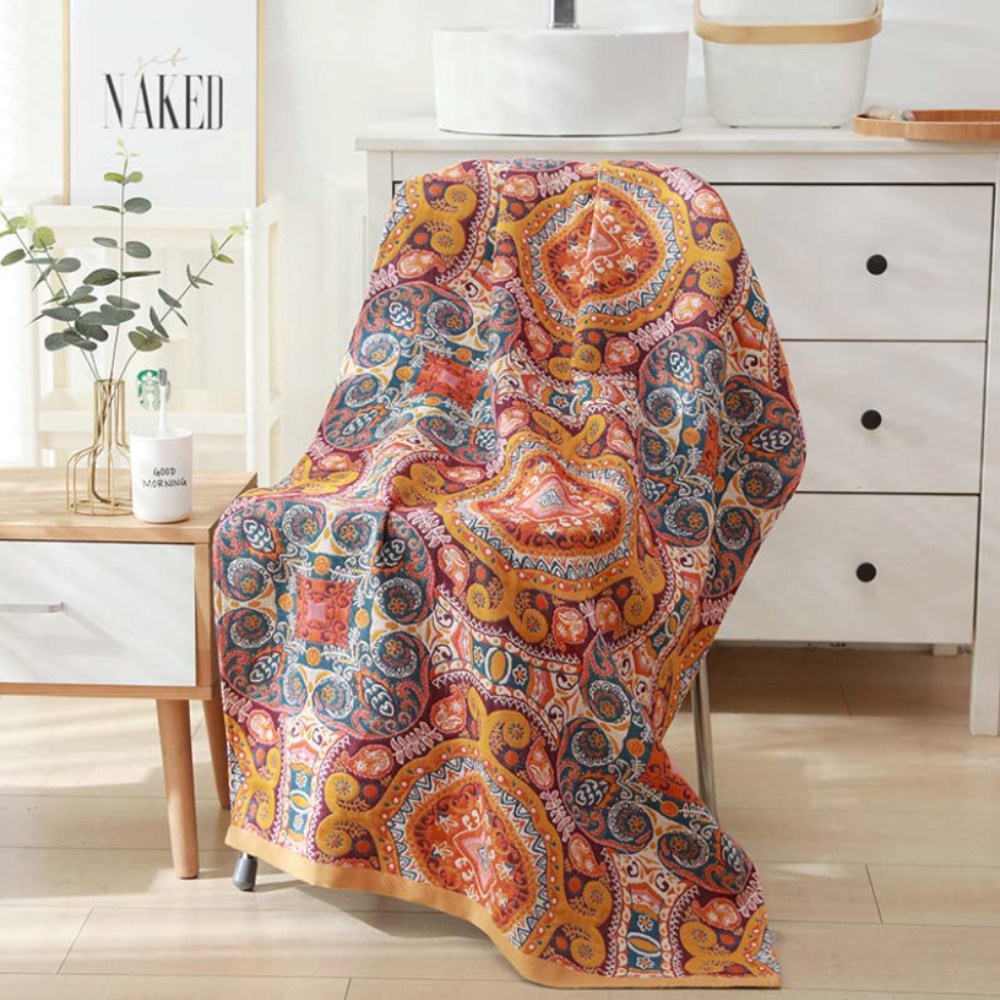 Bohomian Koc Boho | Dwustronny, Oddychający Wzór Paisley 8