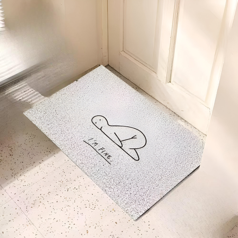 Wycieraczka pod drzwi 40x60 cm – antypoślizgowa mata wewnętrzna z uśmiechem, 6 wzorów