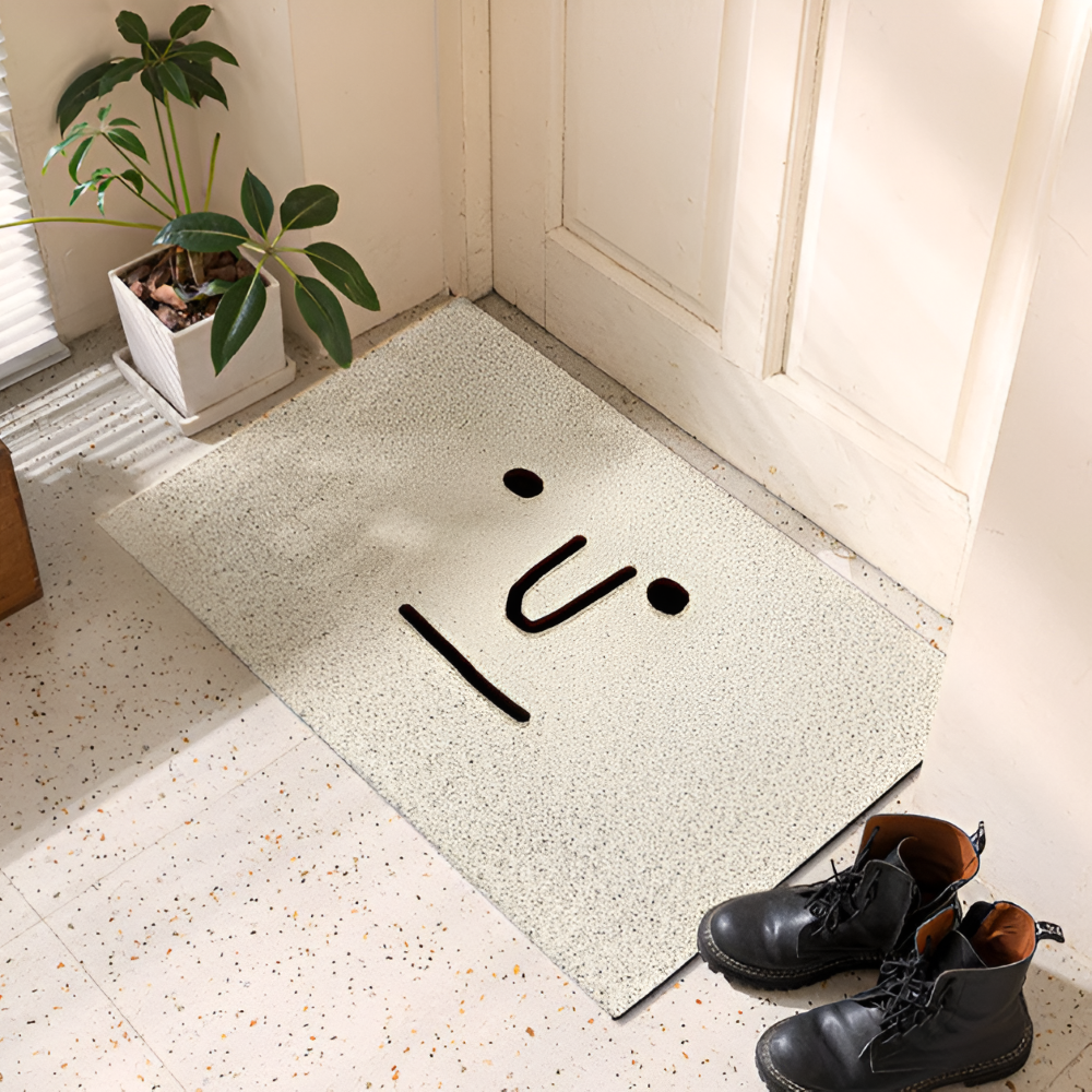 Wycieraczka pod drzwi 40x60 cm – antypoślizgowa mata wewnętrzna z uśmiechem, 6 wzorów