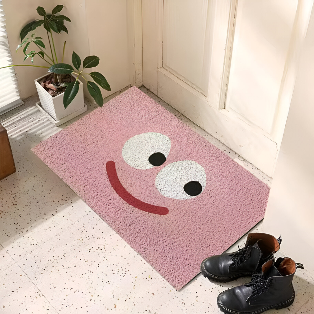 Wycieraczka pod drzwi 40x60 cm – antypoślizgowa mata wewnętrzna z uśmiechem, 6 wzorów