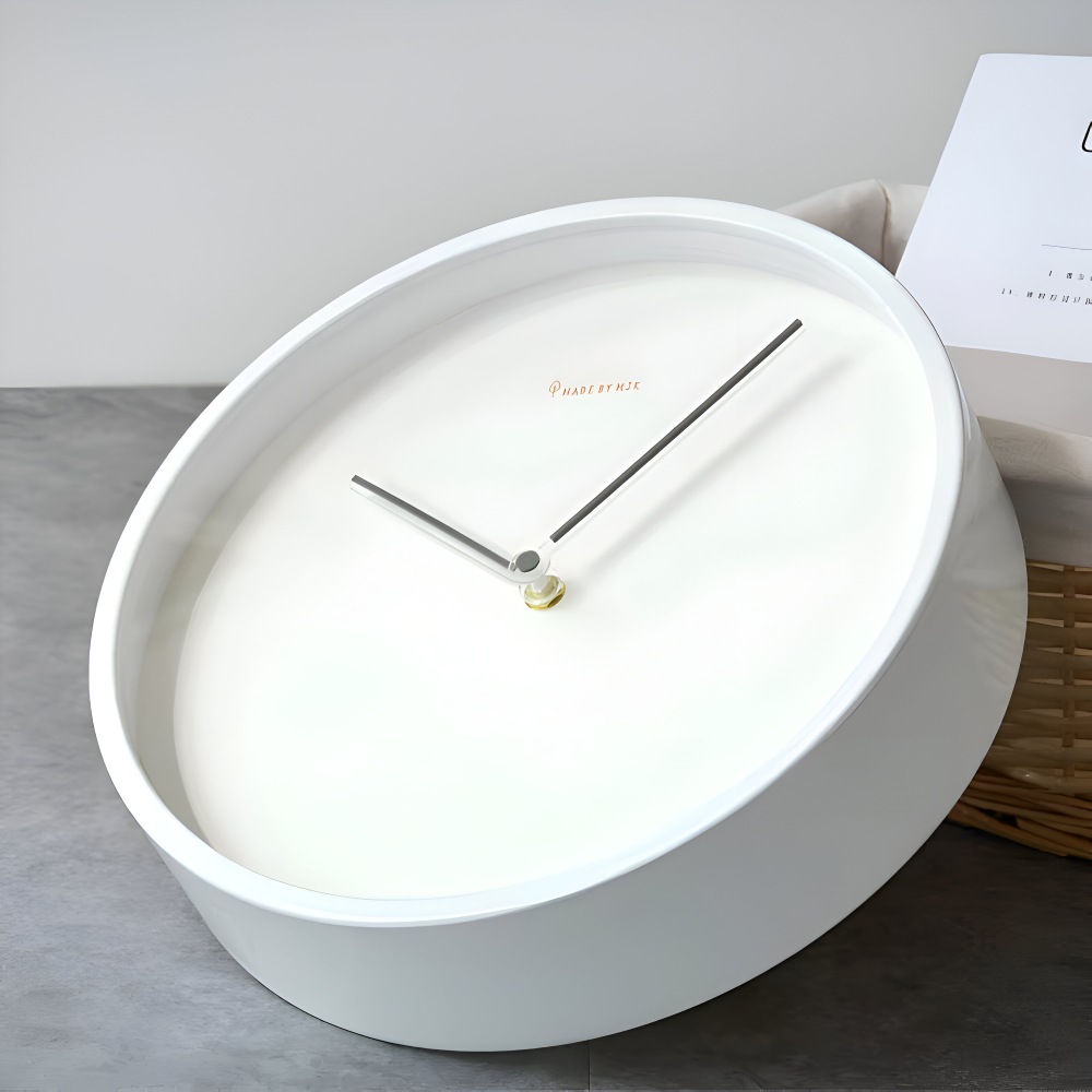 Zegar ścienny nowoczesny 25 lub 30 cm – metalowy zegar bez cyfr, cichy, 5 kolorów