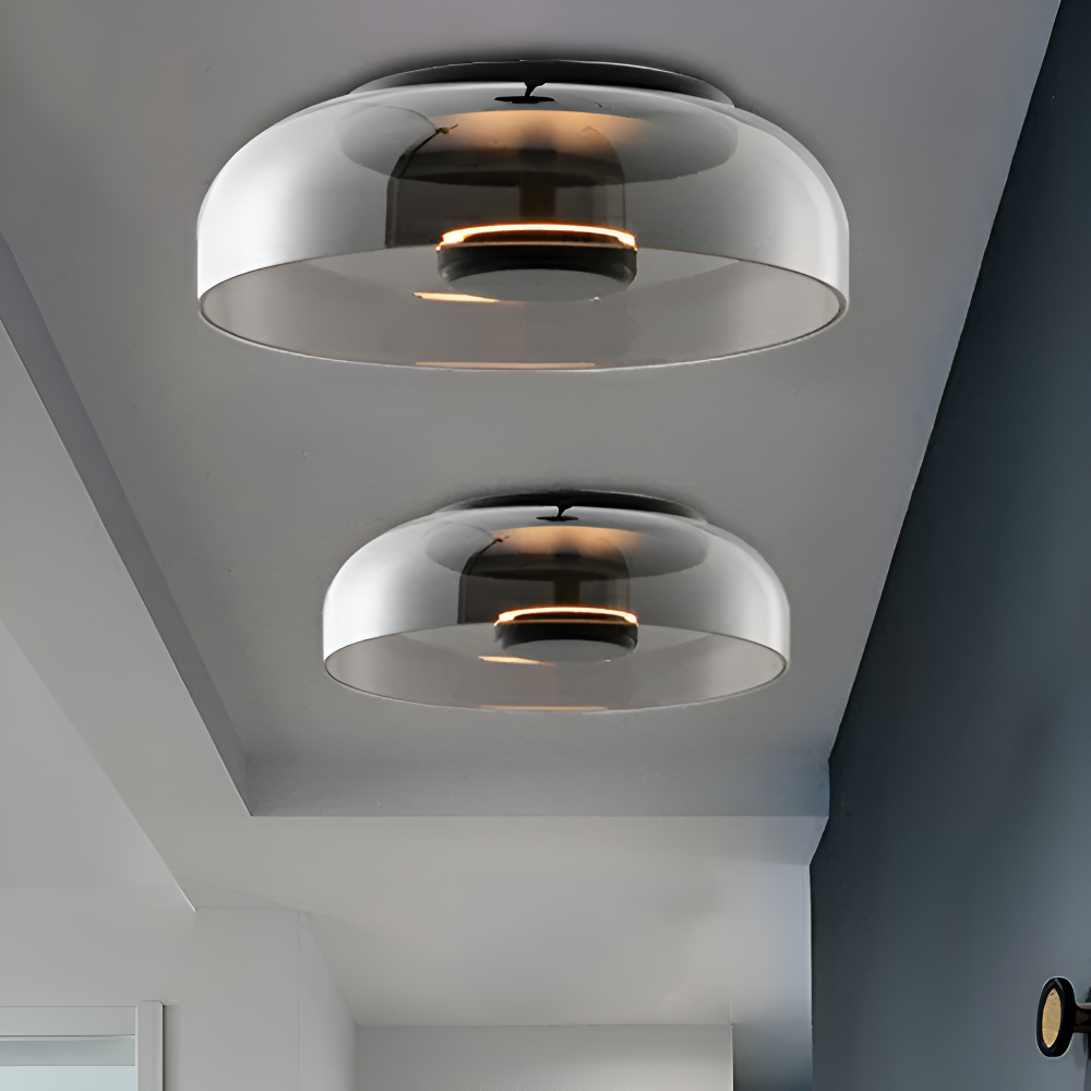 Lampa sufitowa szklana LED – plafon do salonu – 1