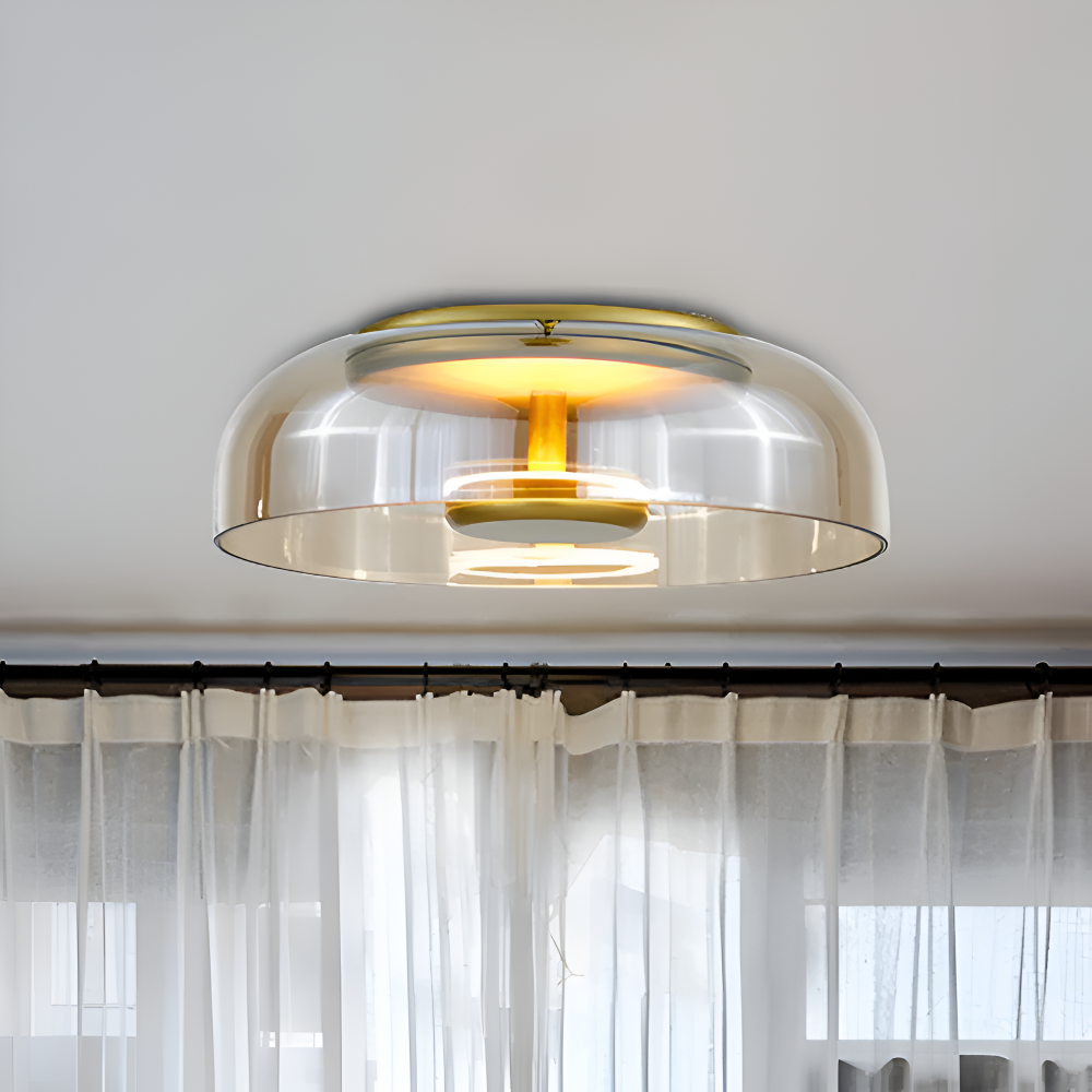 Lampa sufitowa szklana LED – plafon do salonu – 3