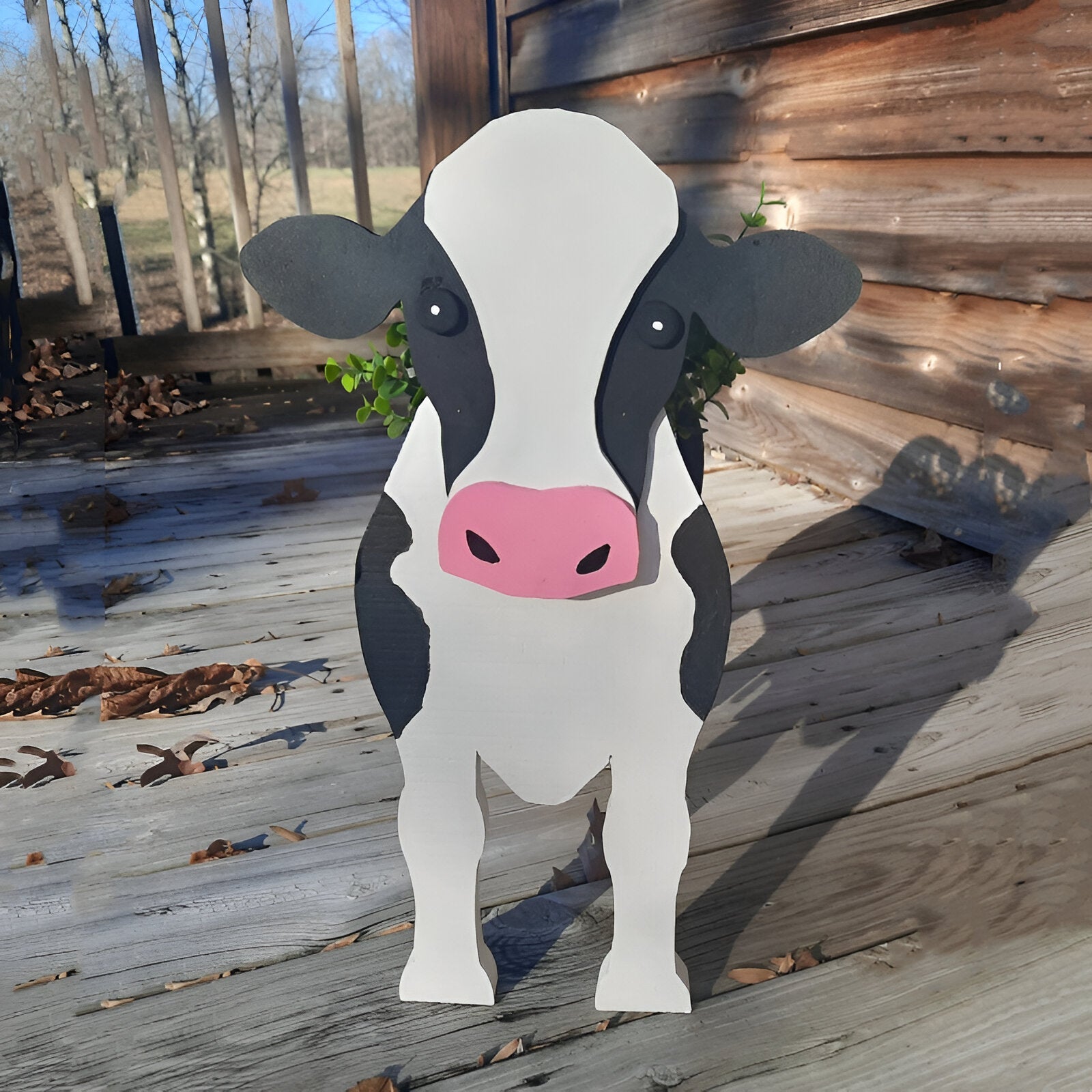 Doniczka z motywem zwierząt - Whimsy Cow Planter - Urocze doniczki w kształcie zwierząt 8