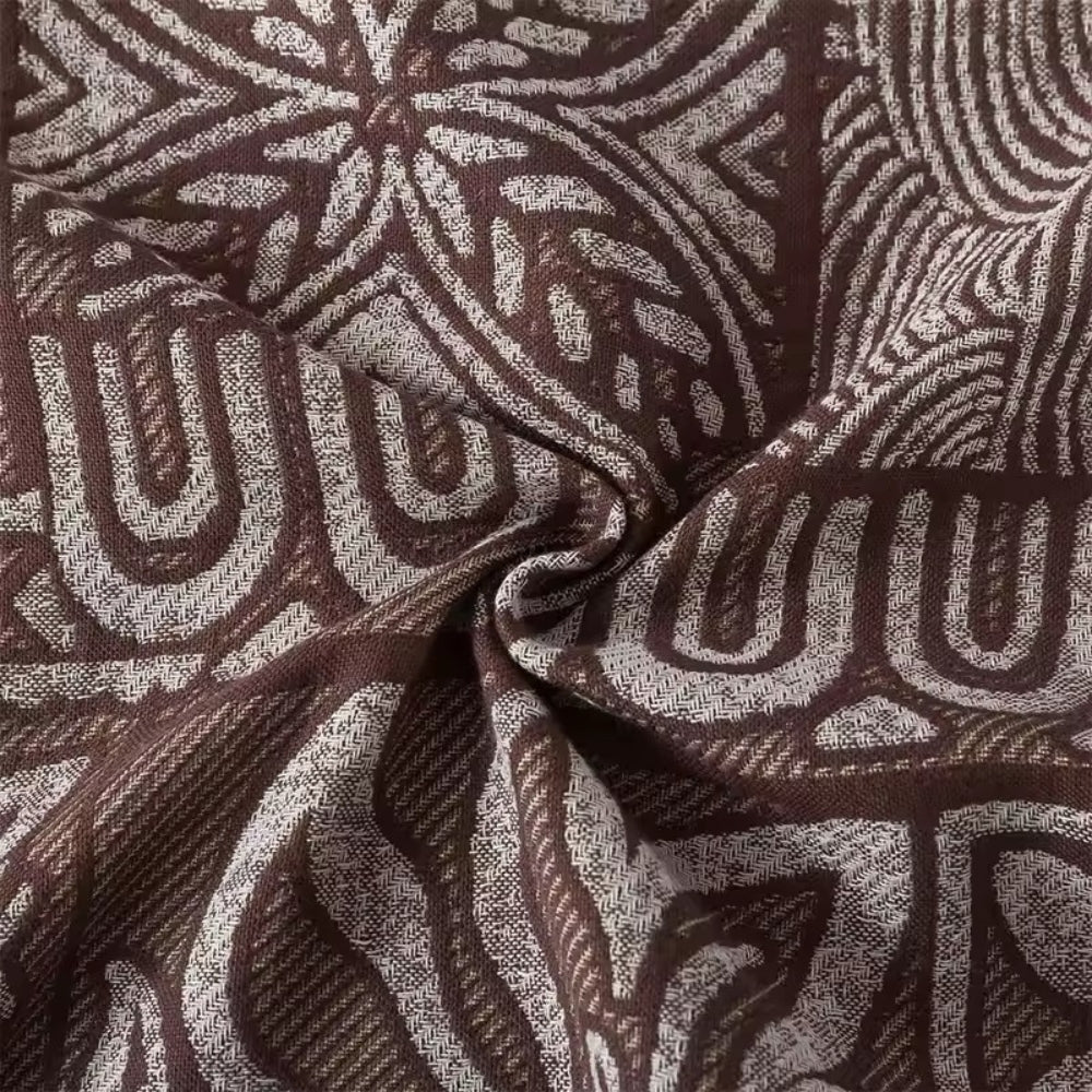 Dwustronny bawełniany koc w stylu boho – etniczna narzuta z frędzlami do sypialni, sofy i kanapy 6