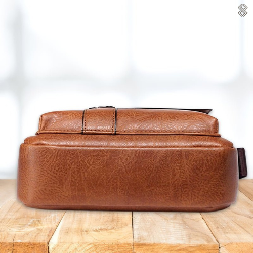 Elegancka Męska Torba na Ramię 22x8x26cm - Wysokiej Jakości Czarna Skóra na Każdą Okazję 6