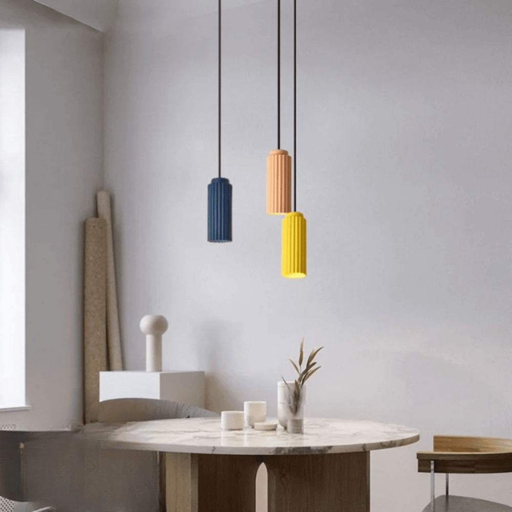 Falista lampa sufitowa w stylu nordyckim – cylindryczna lampa wisząca 2