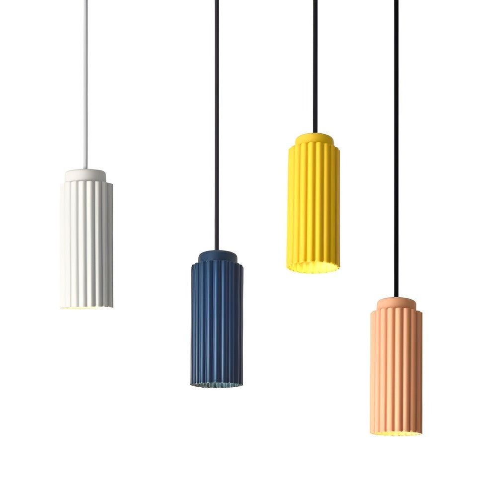 Falista lampa sufitowa w stylu nordyckim – cylindryczna lampa wisząca 5