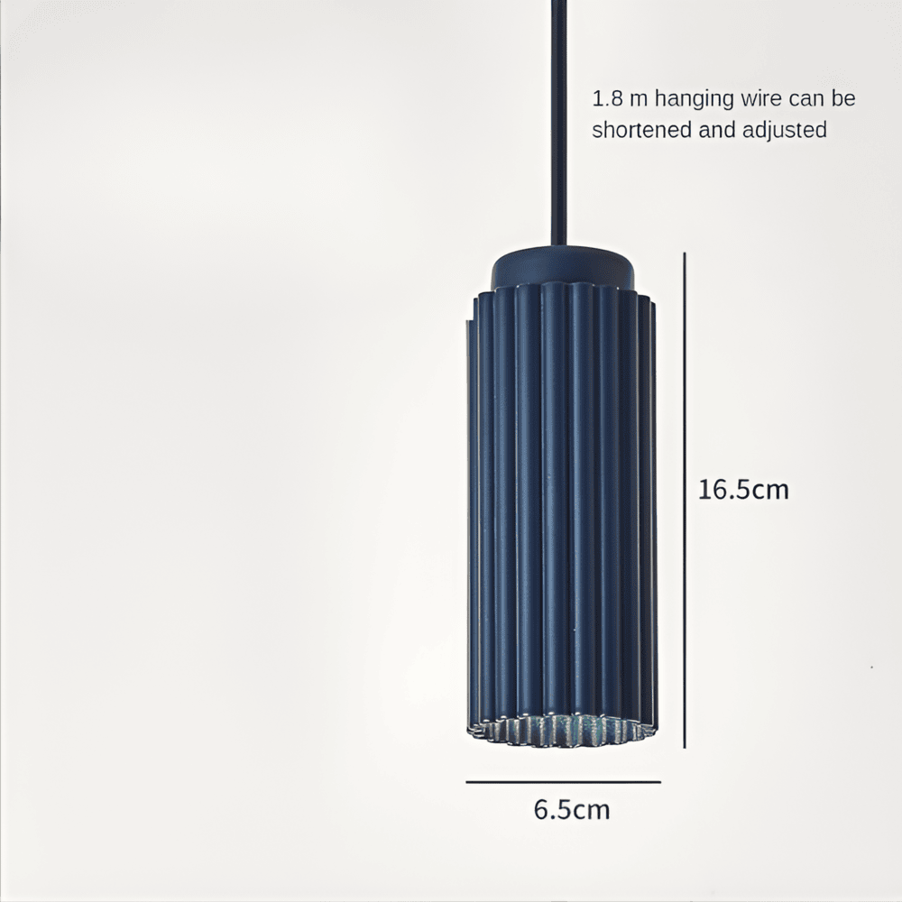 Falista lampa sufitowa w stylu nordyckim – cylindryczna lampa wisząca 7