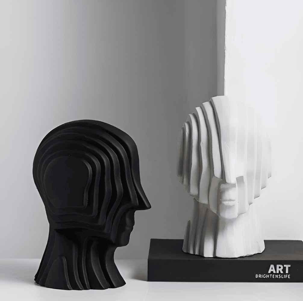 Geometryczna Figurka Ceramiczna - Złote Frędzle dla Galaktycznego Stylu do Dekoracji Wnętrz 5