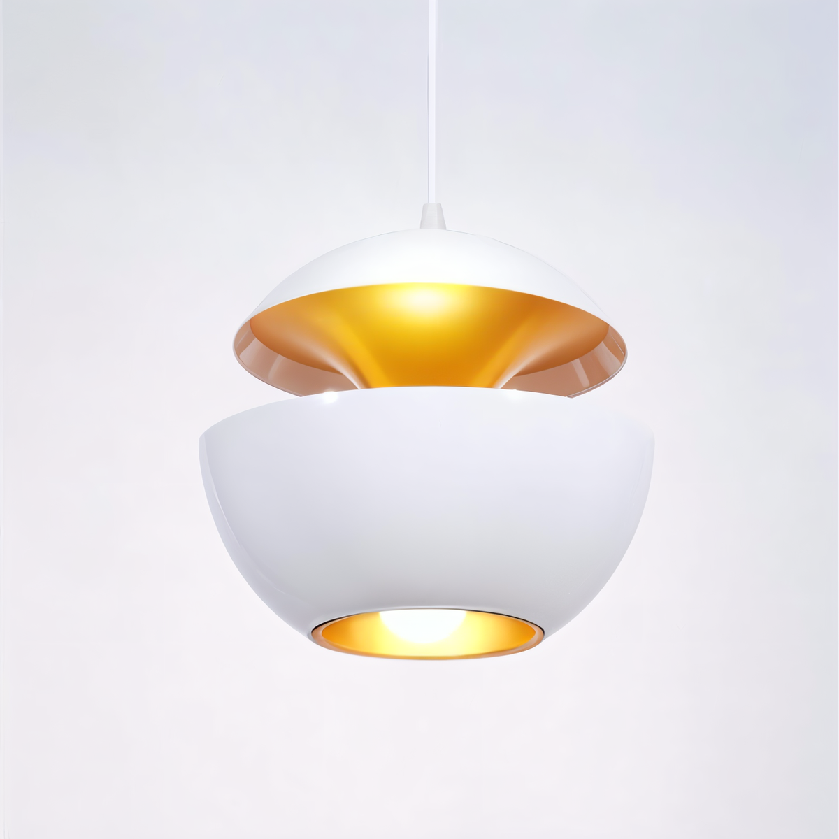 Lampa wisząca Apfel – artystyczna czarno-biała lampa wisząca E27 nad stół
