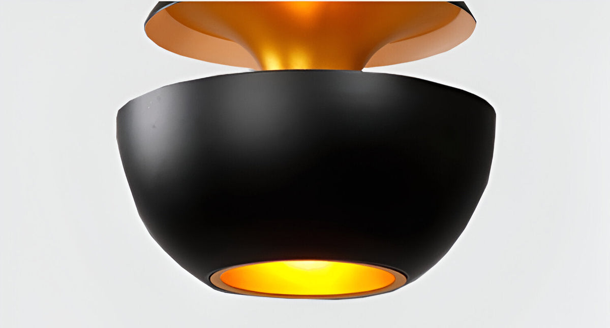 Lampa wisząca Apfel – artystyczna czarno-biała lampa wisząca E27 nad stół