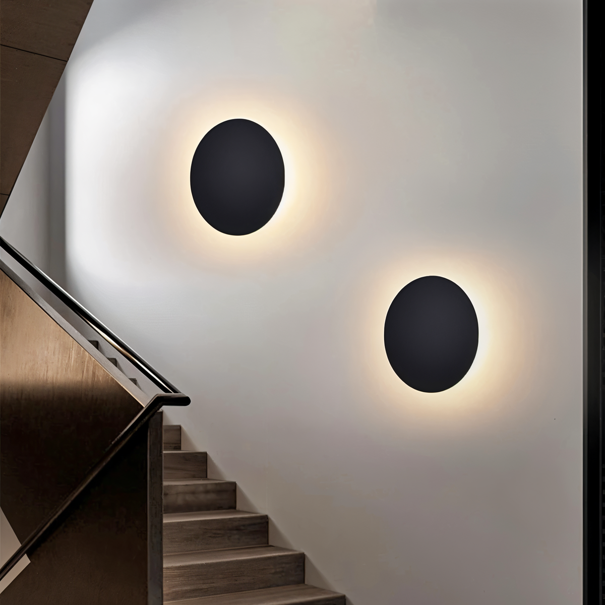 Kinkiet do salonu okrągły LED – metalowa lampa ścienna Ø 20 lub 25 cm w 3 kolorach