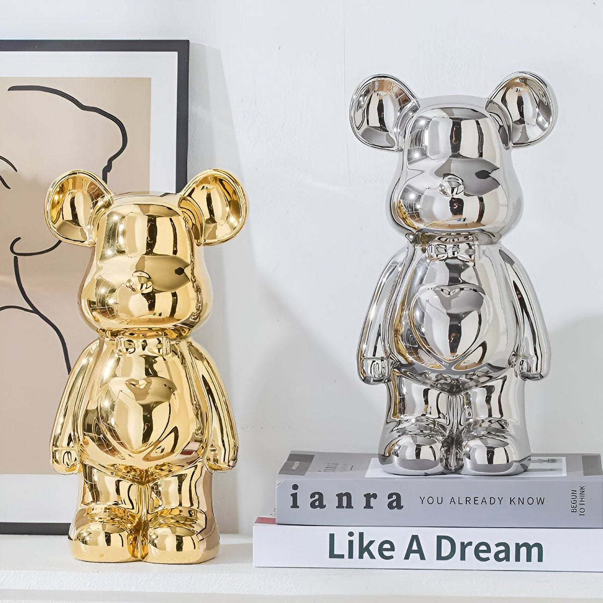 Skarbonka ceramiczna miś 27,5 cm – figurka misia 17,5 cm lub skarbonka, 6 kolorów