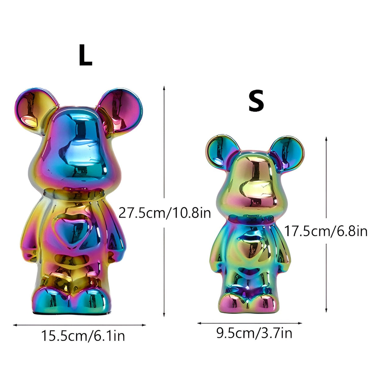 Skarbonka ceramiczna miś 27,5 cm – figurka misia 17,5 cm lub skarbonka, 6 kolorów