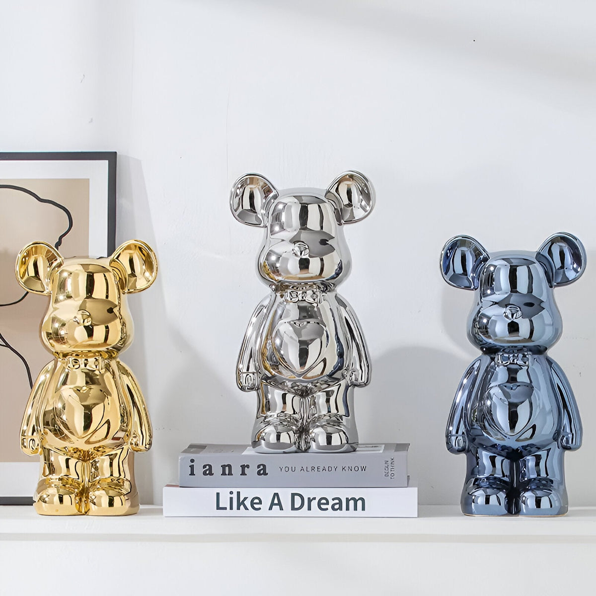 Skarbonka ceramiczna miś 27,5 cm – figurka misia 17,5 cm lub skarbonka, 6 kolorów