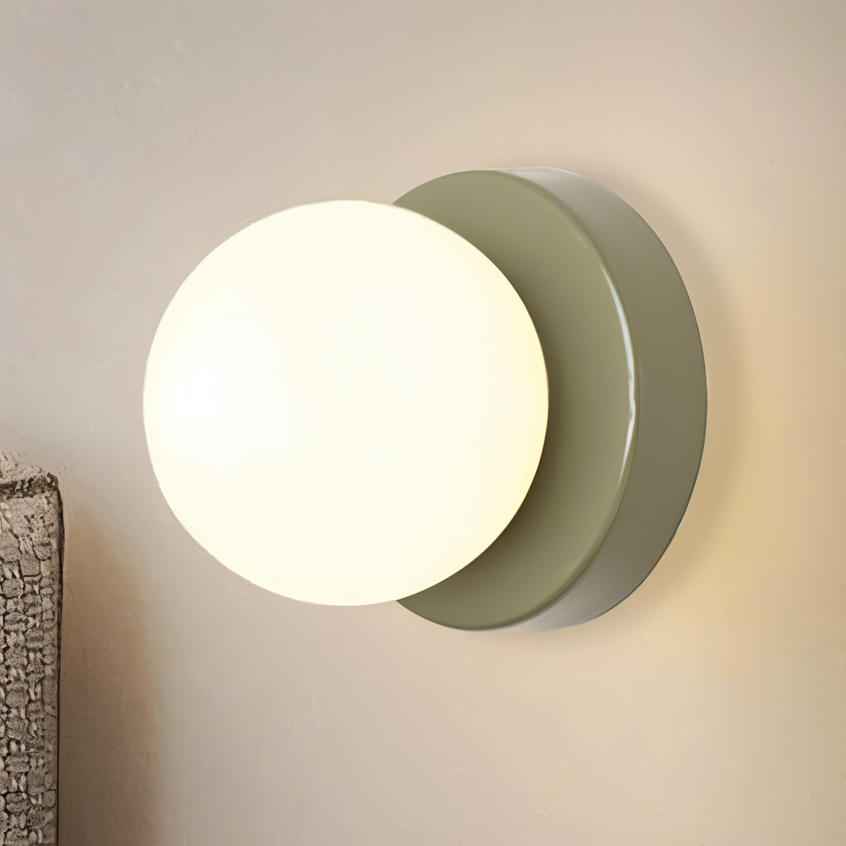 Kinkiet do sypialni ze szklaną kulą – lampa ścienna G9 12 cm w 5 kolorach