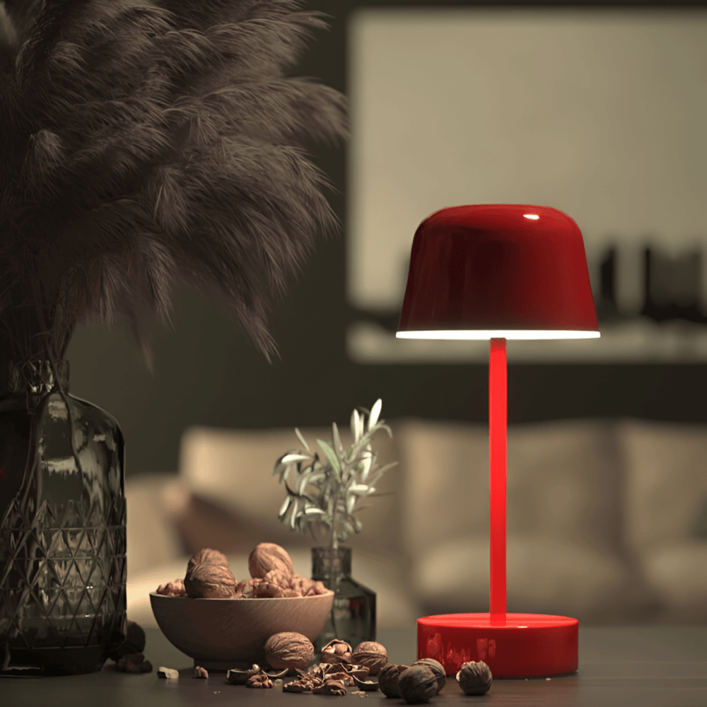 Retro Bezprzewodowa Lampa Stołowa LED - Kolorowy Metalowy Design do Salonów - 3