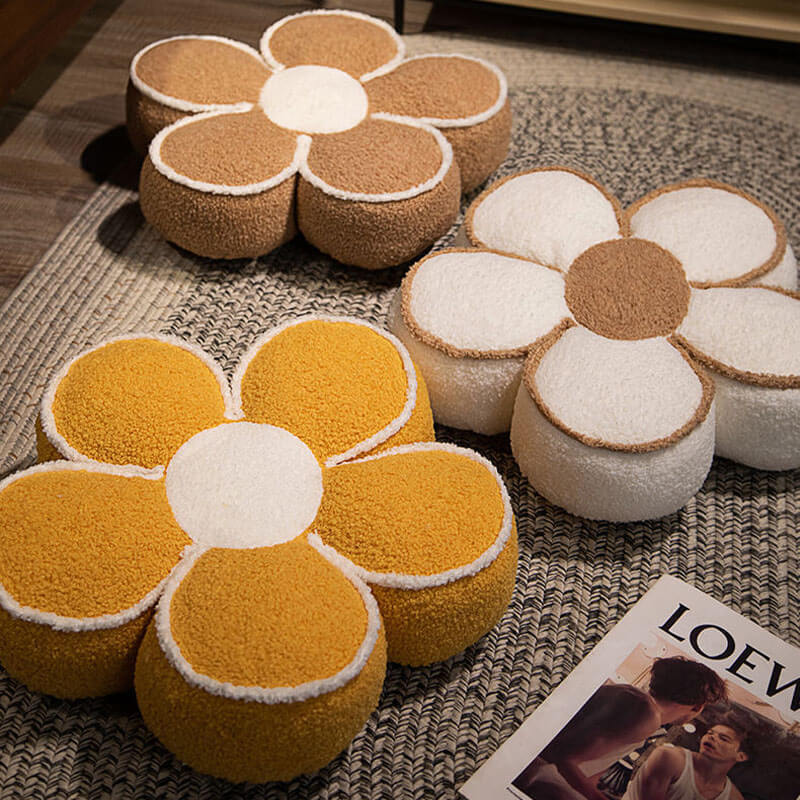 Kwiatowa Poduszka Dekoracyjna 50x60cm - Miękki Plusz w Kolorze Różowym do Salonu 1