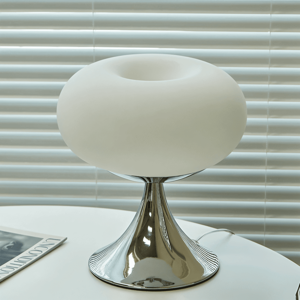 Lampa Apple – Lampa stołowa Curvy Macaron w szkle 7