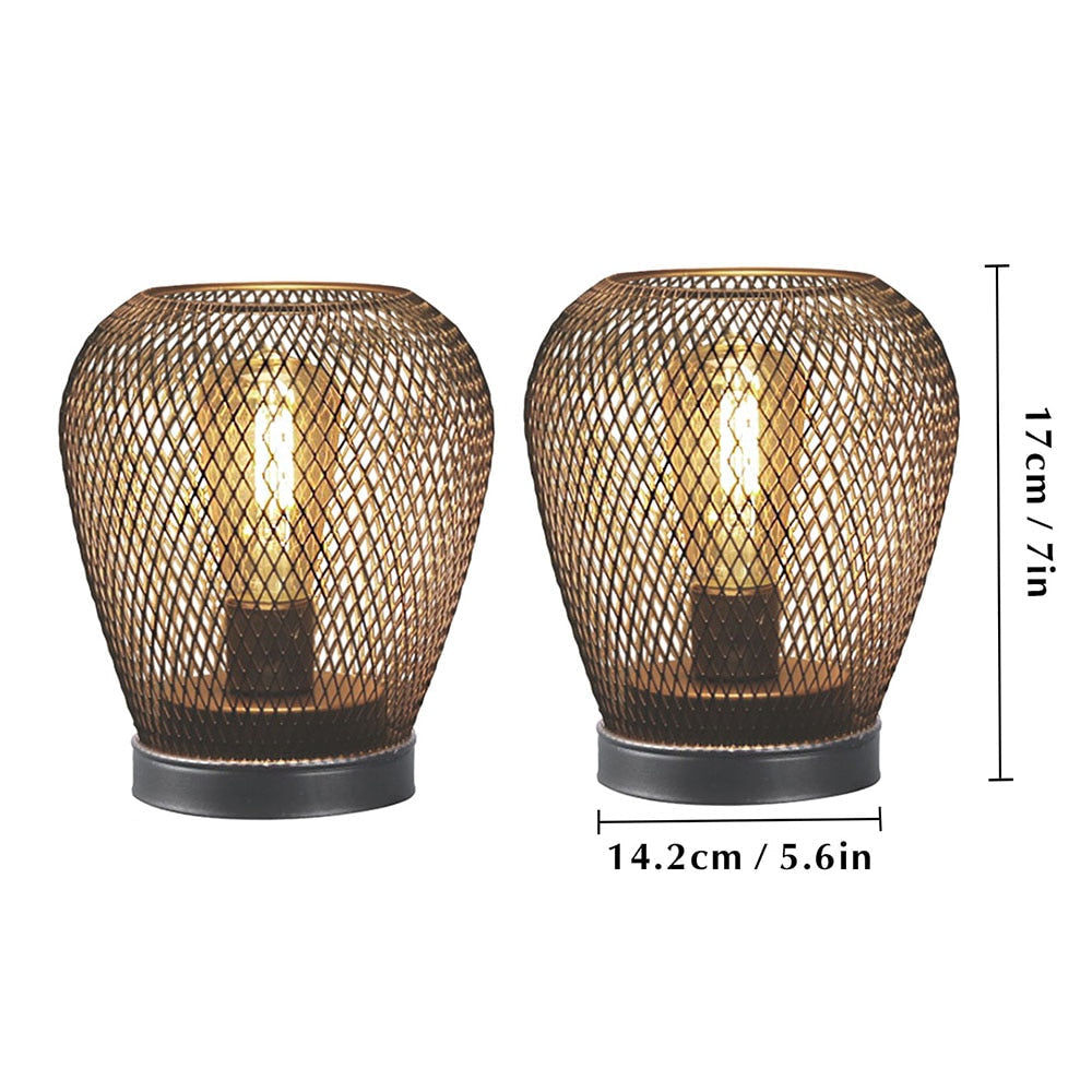 Lampa Stołowa Metalowa | Bezprzewodowa, Czarne Retro Lampy Stołowe do Salonu 3