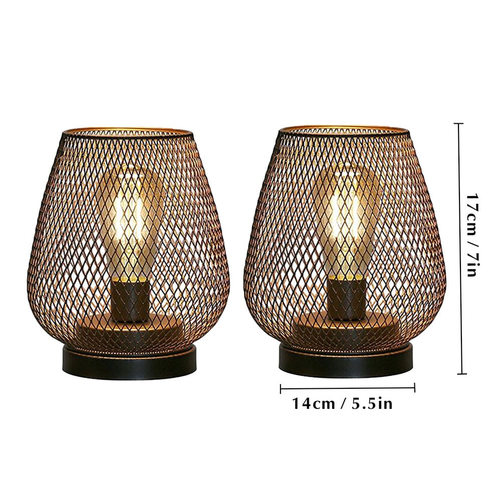 Lampa Stołowa Metalowa | Bezprzewodowa, Czarne Retro Lampy Stołowe do Salonu 5