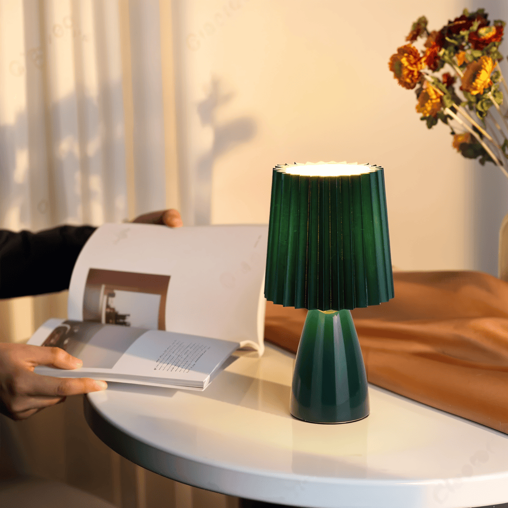 Lampa stołowa ConePleated - Lampa biurkowa LED ceramiczna Milkshake 2