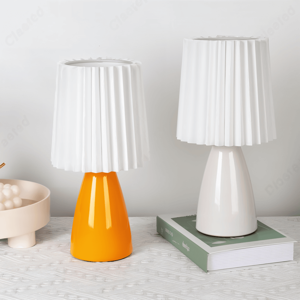 Lampa stołowa ConePleated - Lampa biurkowa LED ceramiczna Milkshake 3