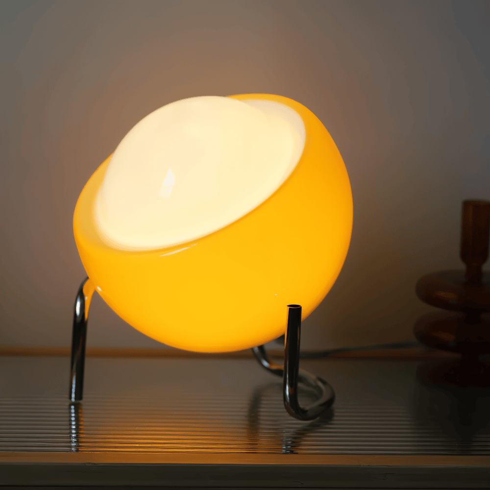 Lampa stołowa EyeArt – Lampa stołowa ze szkła pomarańczowego 2