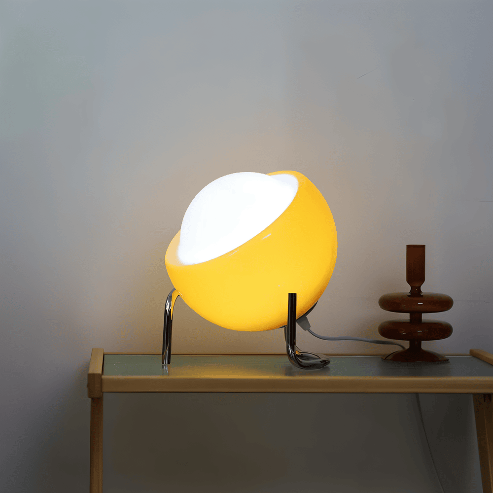 Lampa stołowa EyeArt – Lampa stołowa ze szkła pomarańczowego 6