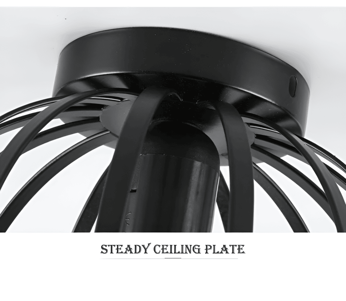 Lampa sufitowa AisleShine – geometryczna lampa z czarnego żelaza 4