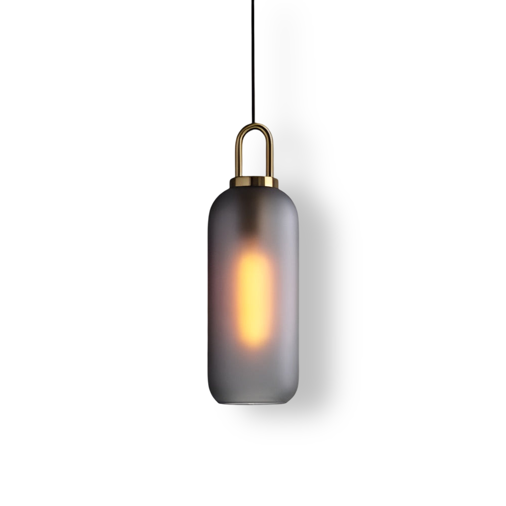 Lampa sufitowa GlassGleam – jednostronna lampa w kształcie kuli ze szkła w stylu vintage 0