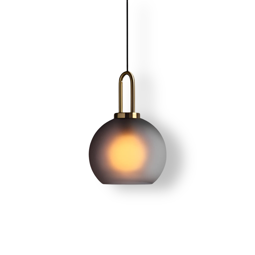 Lampa sufitowa GlassGleam – jednostronna lampa w kształcie kuli ze szkła w stylu vintage 12