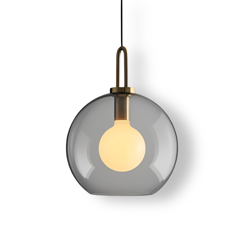 Lampa sufitowa GlassGleam – jednostronna lampa w kształcie kuli ze szkła w stylu vintage 14