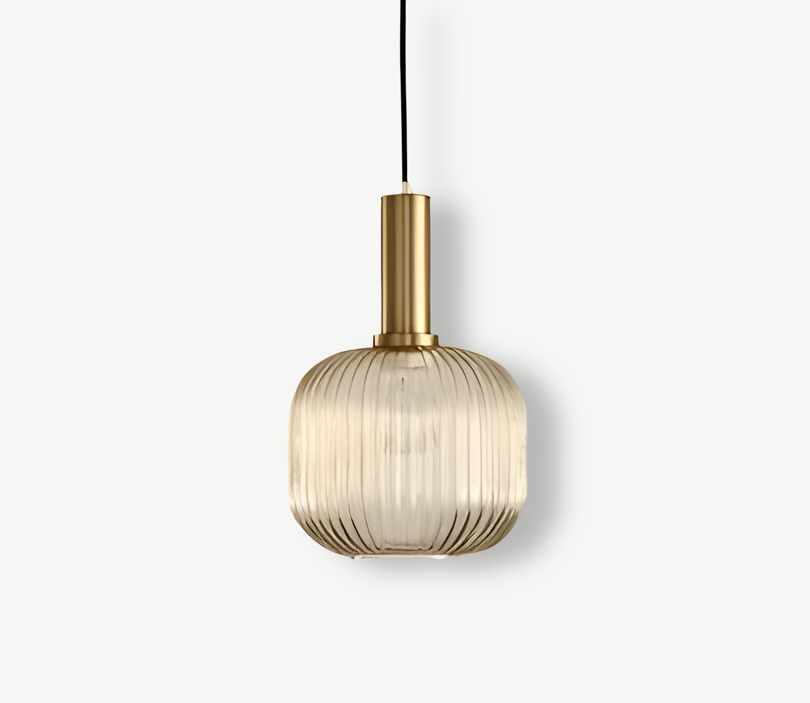 Lampa sufitowa HuedRibbed – prążkowany żyrandol ze szkła vintage 13
