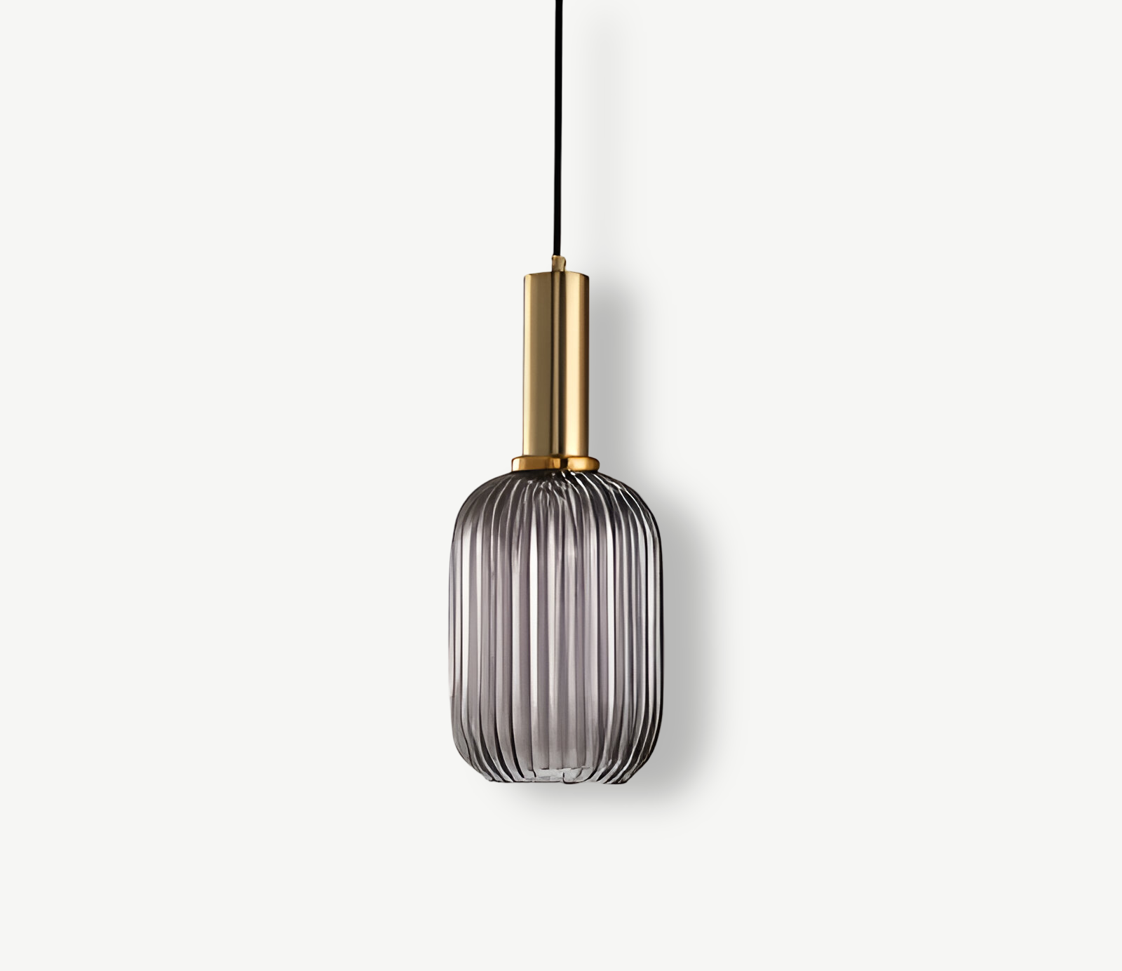 Lampa sufitowa HuedRibbed – prążkowany żyrandol ze szkła vintage 20