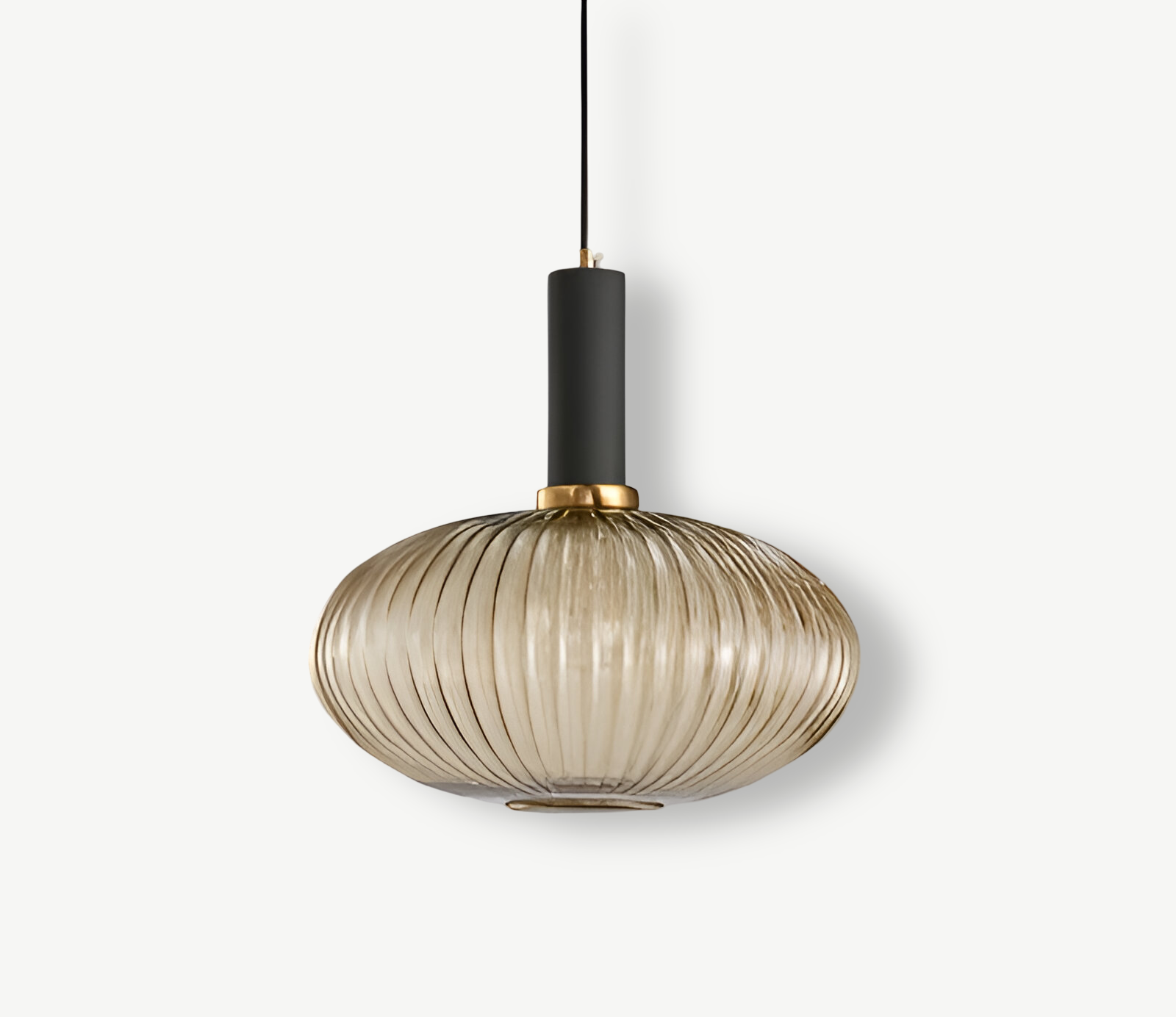 Lampa sufitowa HuedRibbed – prążkowany żyrandol ze szkła vintage 25