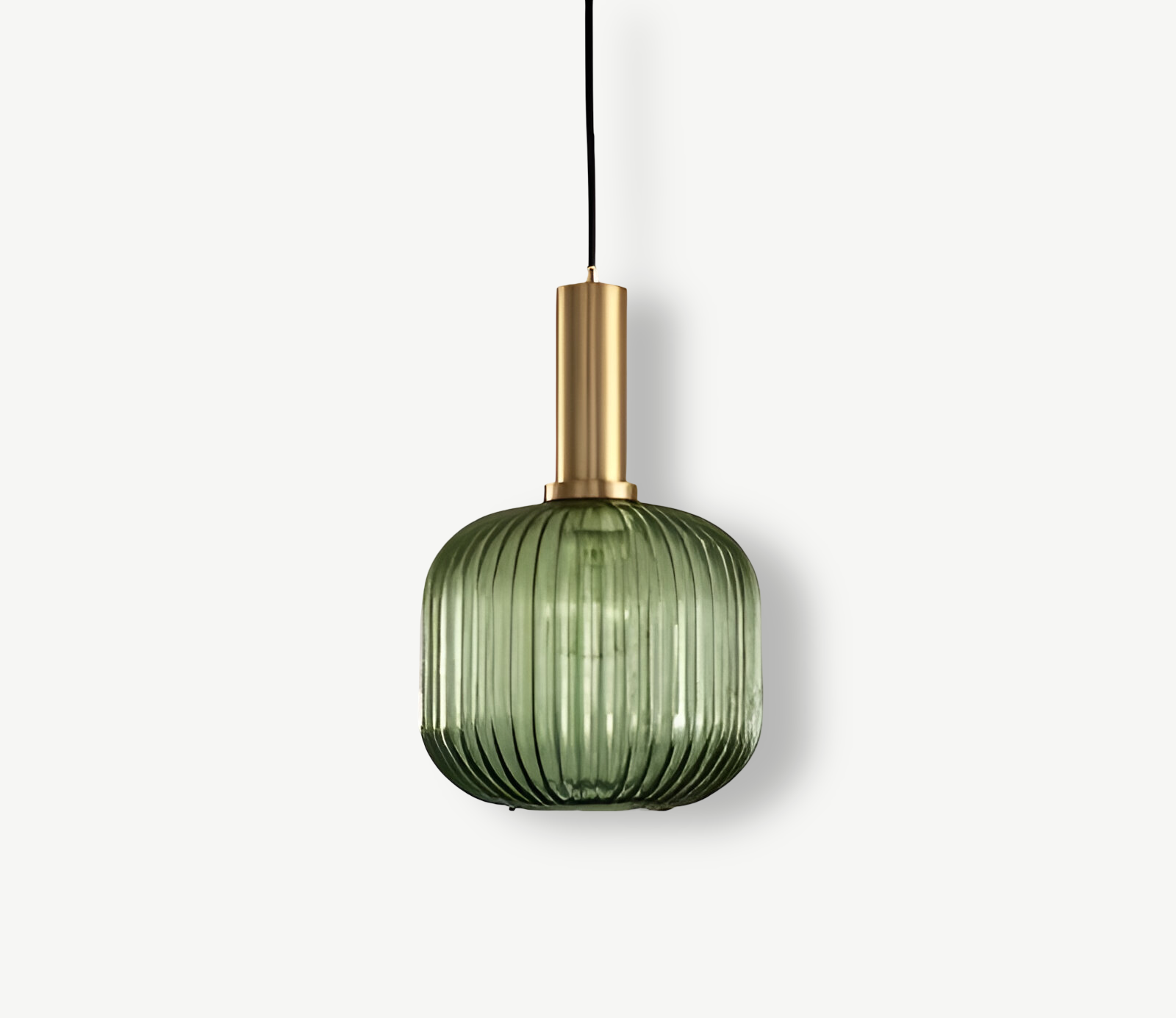 Lampa sufitowa HuedRibbed – prążkowany żyrandol ze szkła vintage 9