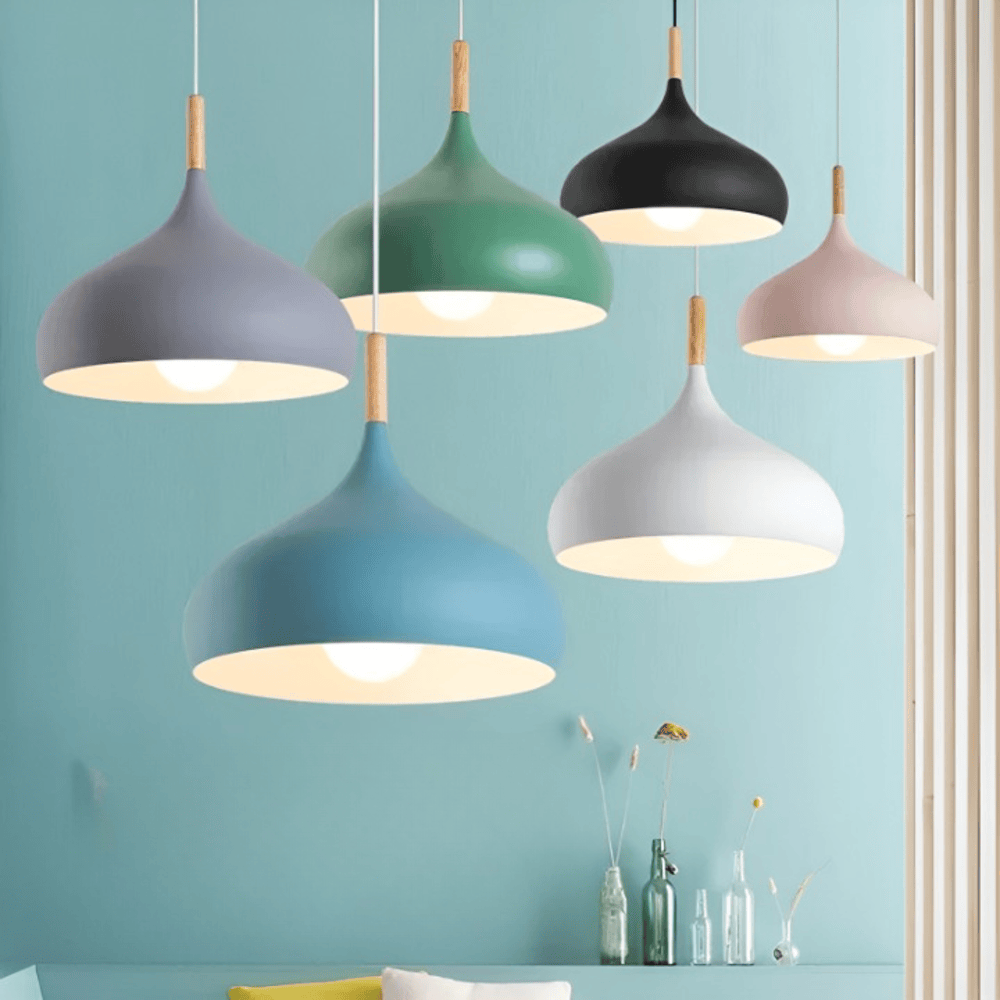 Lampa wisząca AluPastel – Żywy żyrandol LED z jedną głowicą 1