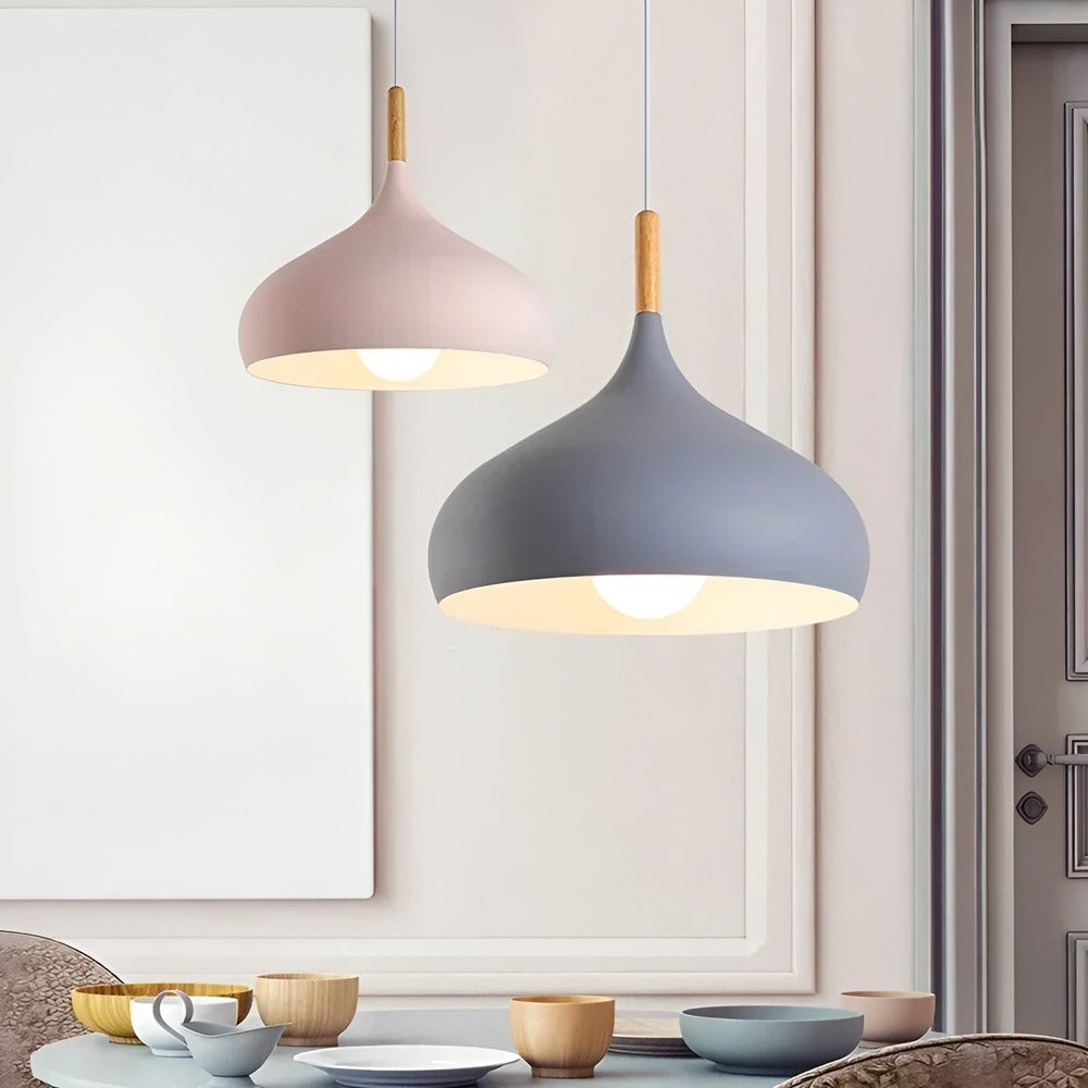 Lampa wisząca AluPastel – Żywy żyrandol LED z jedną głowicą 2