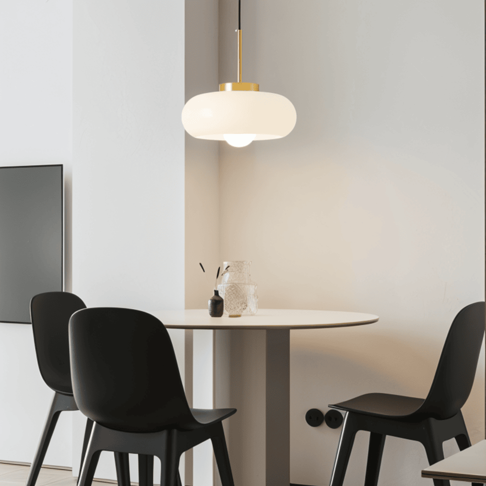 Lampa wisząca LED Copper Dome – retro pomarańczowo-biała Bauhaus 3