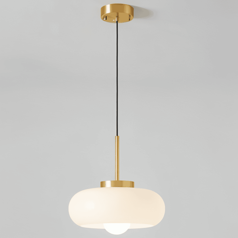 Lampa wisząca LED Copper Dome – retro pomarańczowo-biała Bauhaus 5