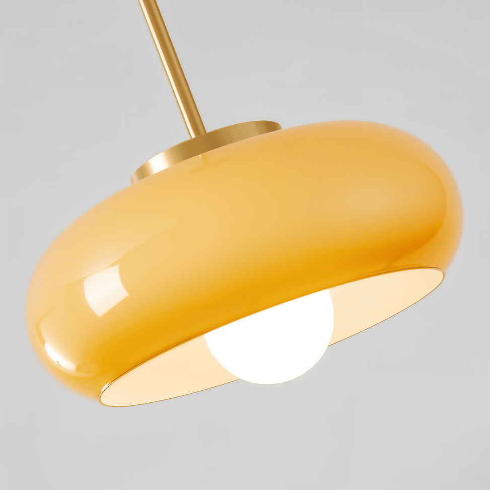Lampa wisząca LED Copper Dome – retro pomarańczowo-biała Bauhaus 8