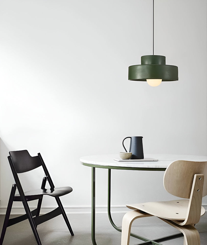 Lampa wisząca Wabi Sabi - Czerwona lampa wisząca z makaronikami - Okrągła lampa wisząca 3
