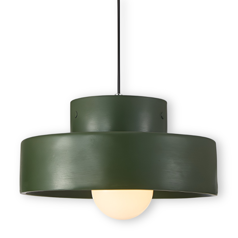 Lampa wisząca Wabi Sabi - Czerwona lampa wisząca z makaronikami - Okrągła lampa wisząca 9