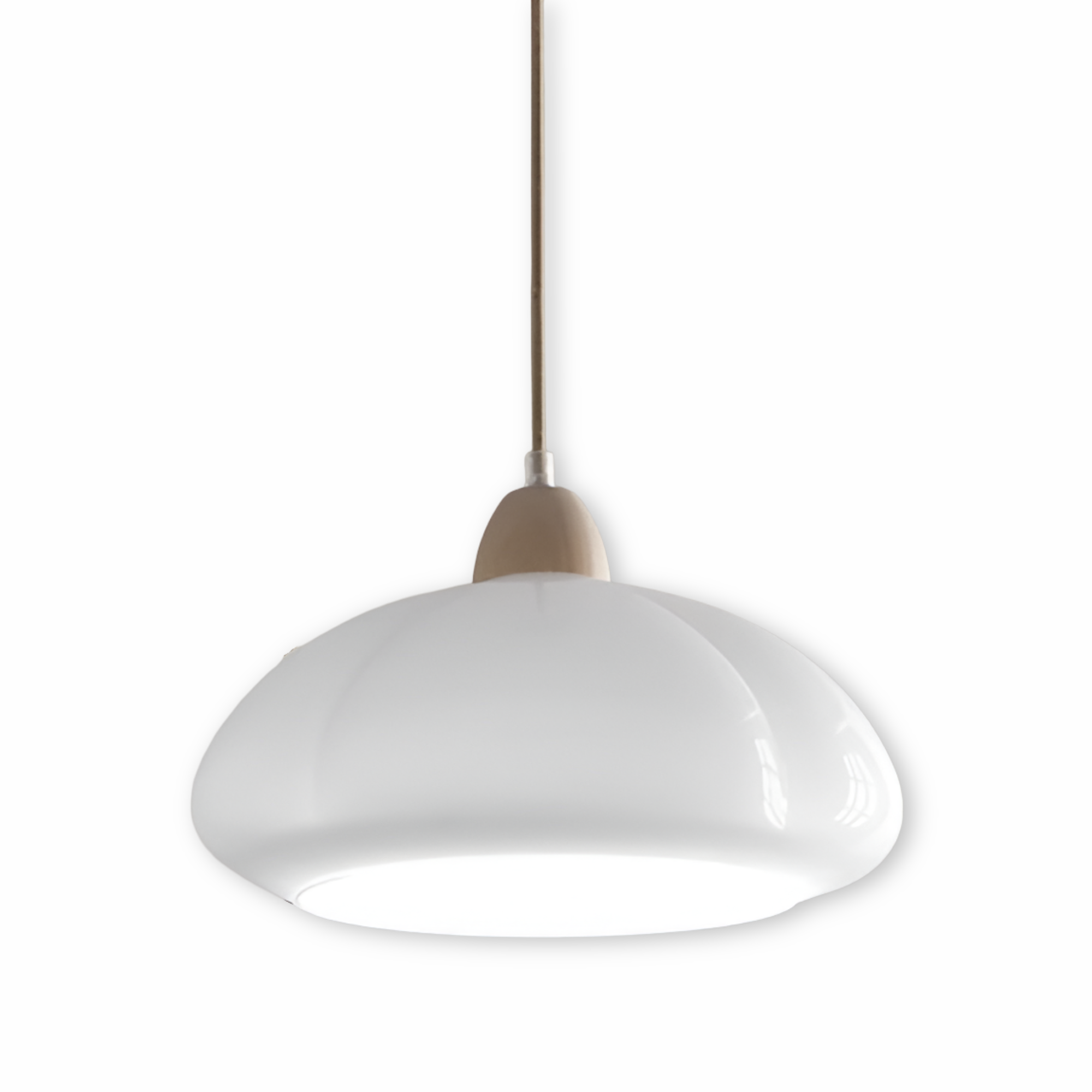 Lampa wisząca w stylu retro - Lampa wisząca inspirowana dynią, wykonana ze szkła nordyckiego i drewna 10