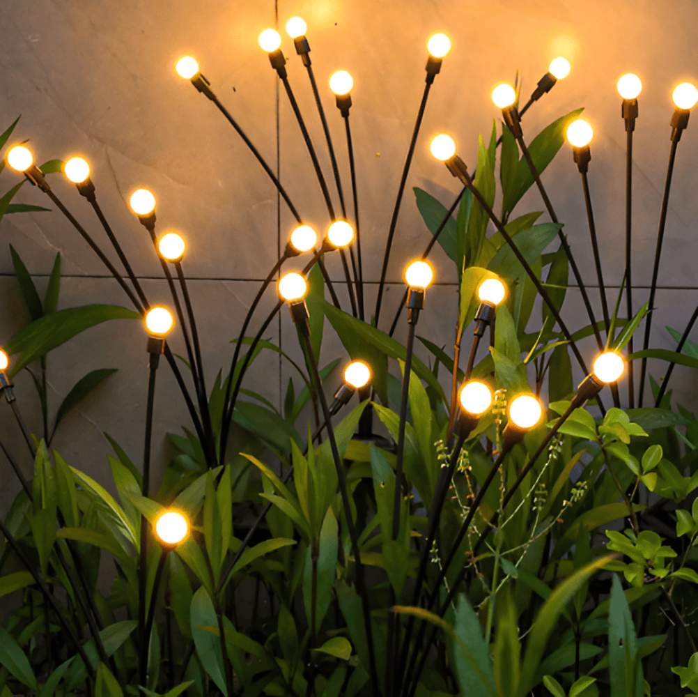 Magiczne Oświetlenie Ogrodowe - Solarne Lampki z 6 lub 10 Świateł, PVC, 70 cm do Ogrodu 2