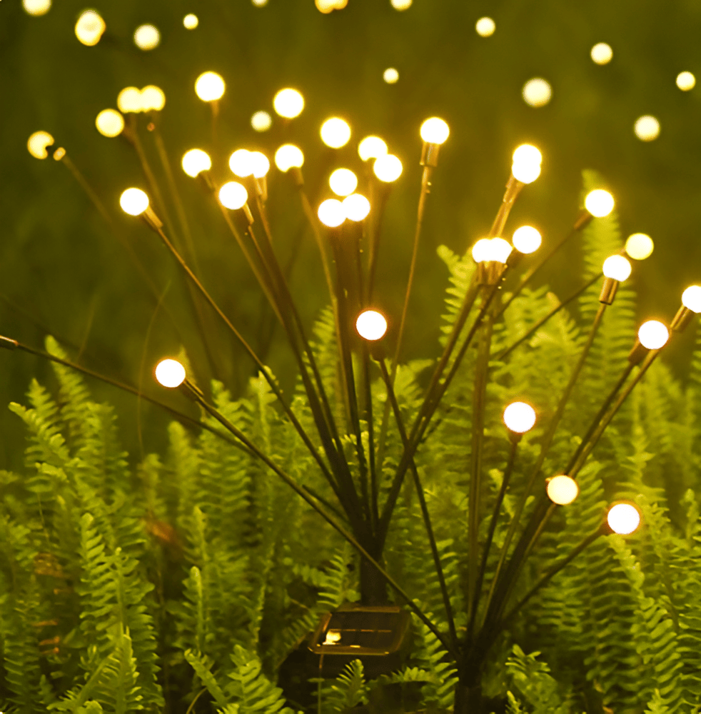 Magiczne Oświetlenie Ogrodowe - Solarne Lampki z 6 lub 10 Świateł, PVC, 70 cm do Ogrodu 3