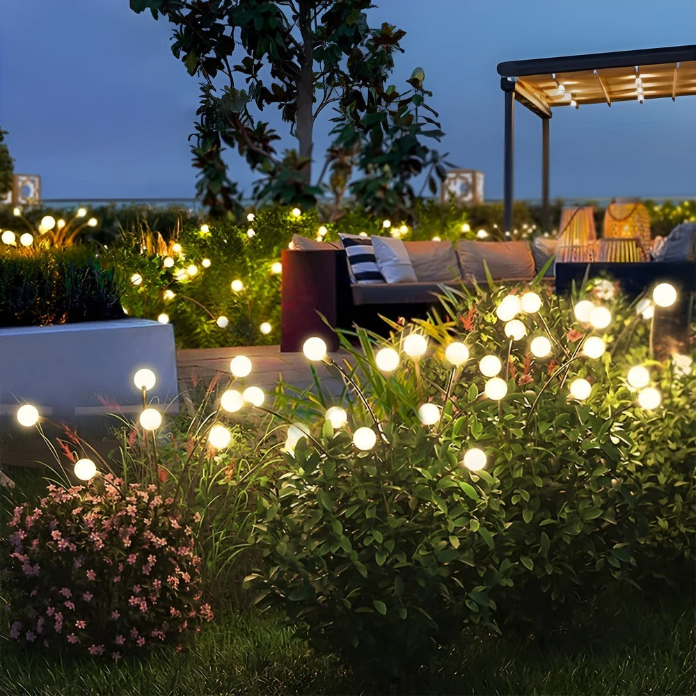 Magiczne Oświetlenie Ogrodowe - Solarne Lampki z 6 lub 10 Świateł, PVC, 70 cm do Ogrodu 5