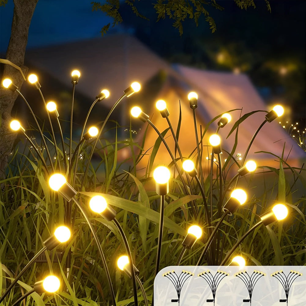 Magiczne Oświetlenie Ogrodowe - Solarne Lampki z 6 lub 10 Świateł, PVC, 70 cm do Ogrodu 6